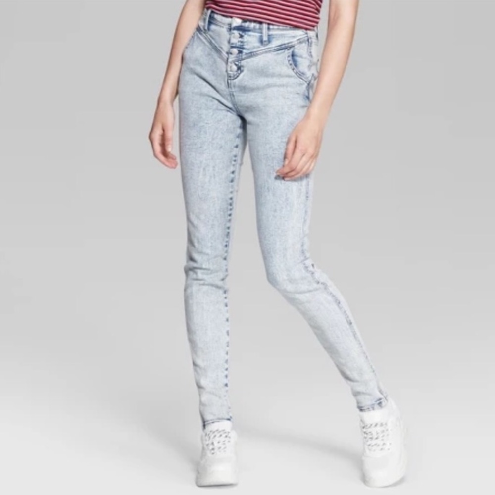 Wild Fable Plus Size Acid Washed Skinny Jeans 18